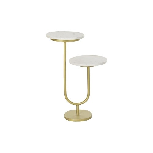 Side table DKD Home Decor Golden Metal Marble 45 x 27 x 63 cm image 1