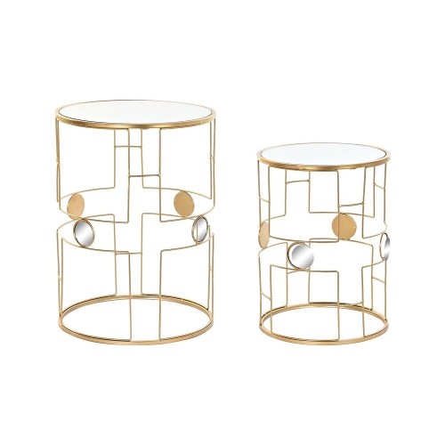Set of 2 small tables DKD Home Decor Golden 40 x 40 x 54,5 cm image 1