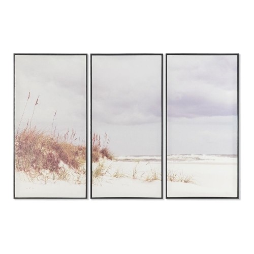 Canvas DKD Home Decor Pludmale Vidusjūra (120 x 2,8 x 80 cm) (3 pcs) (2 gb.) image 1