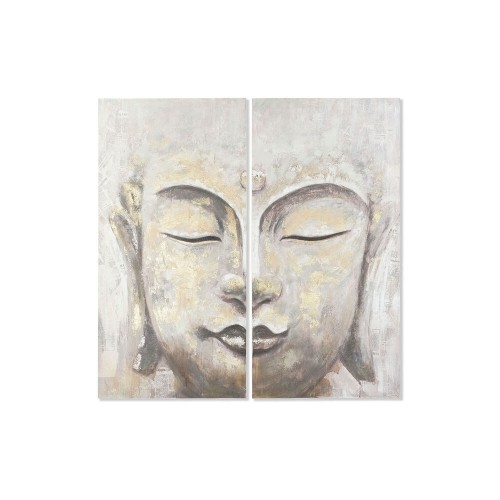 Набор из два картин DKD Home Decor Будда Восточный (120 x 3,7 x 120 cm) (2 pcs) image 1