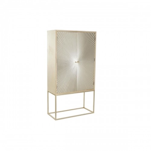 Cupboard DKD Home Decor   90 x 40 x 170 cm Fir Natural Golden Metal MDF Wood image 1