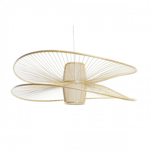 Ceiling Light DKD Home Decor White Natural Bamboo 50 W 100 x 100 x 32 cm image 1