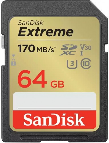 Sandisk memory card SDXC 64GB Extreme image 1