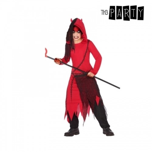 Costume for Children Male Demon Red Black 4 pcs image 1