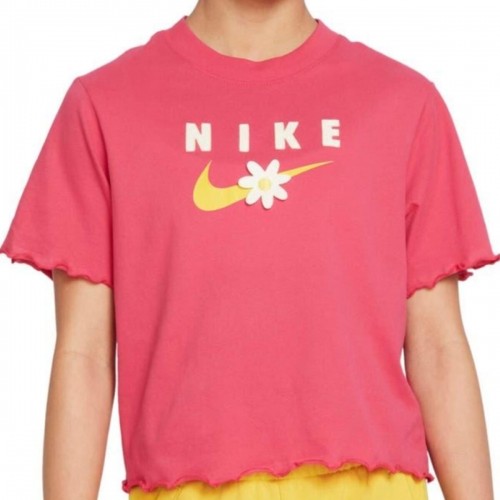 Child's Short Sleeve T-Shirt ENERGY BOXY FRILLY Nike DO1351 666  Pink image 1