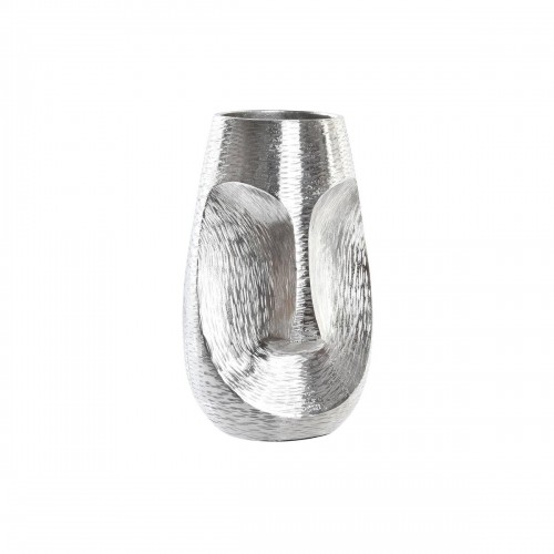 Vase DKD Home Decor Face Silver Aluminium Modern (19 x 19 x 31 cm) image 1
