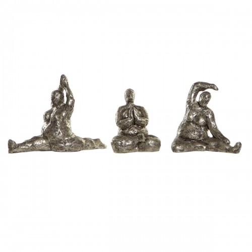 Dekoratīvās figūriņas DKD Home Decor Bronza Sveķi Yoga Moderns (11 x 22,5 x 17 cm) (3 gb.) image 1