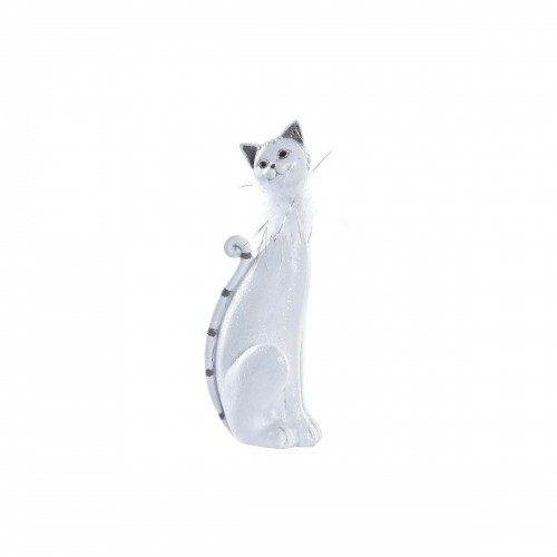 Декоративная фигура DKD Home Decor Белый Смола кот (9 x 9 x 24 cm) image 1