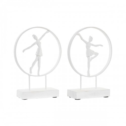 Decorative Figure DKD Home Decor 23 x 9 x 33 cm White Ballet Dancer (2 Units) image 1