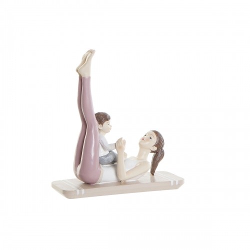 Декоративная фигура DKD Home Decor Розовый Смола Yoga (15,5 x 6,5 x 17 cm) image 1