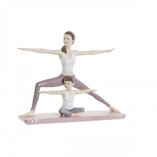 Декоративная фигура DKD Home Decor Розовый Смола Yoga (24 x 6,5 x 19,5 cm) image 1