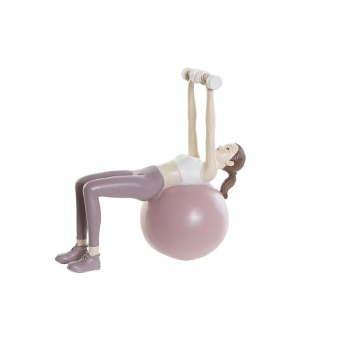 Декоративная фигура DKD Home Decor Розовый Смола Yoga (18,5 x 8 x 17,5 cm) image 1
