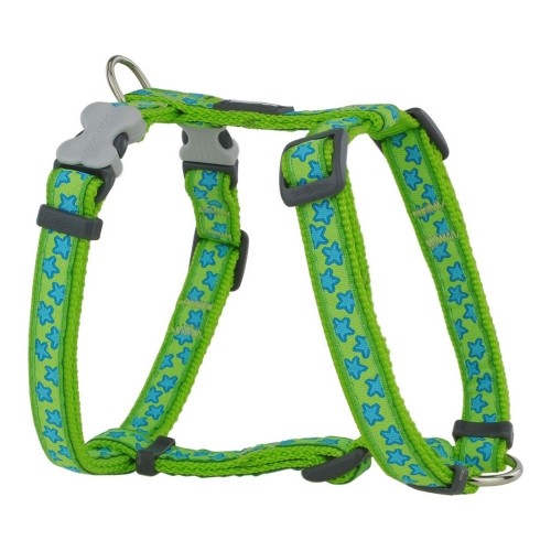 Dog Harness Red Dingo Style Turquoise Star Green 37-61 cm image 1
