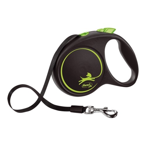 Dog Lead Flexi BLACK DESIGN 5 m Size S Green image 1