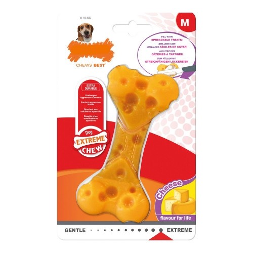 Dog chewing toy Nylabone Dura Chew Cheese Size M Nylon image 1