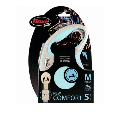 Dog Lead Flexi NEW COMFORT Size S Light Blue image 1