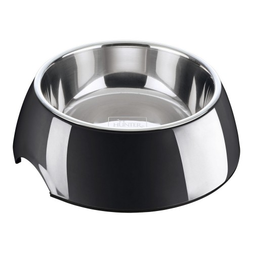 Dog Feeder Hunter Melamin Stainless steel Black 160 ml (14,5 x 14,5 x 7 cm) image 1