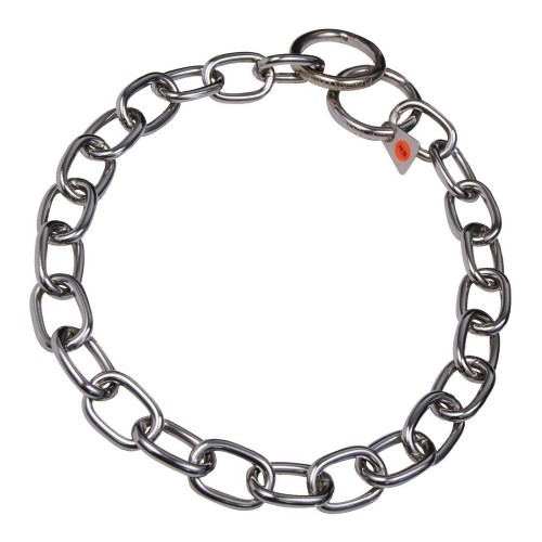 Dog collar Hs Sprenger Silver 4 mm Links Semi-long (64 cm) image 1