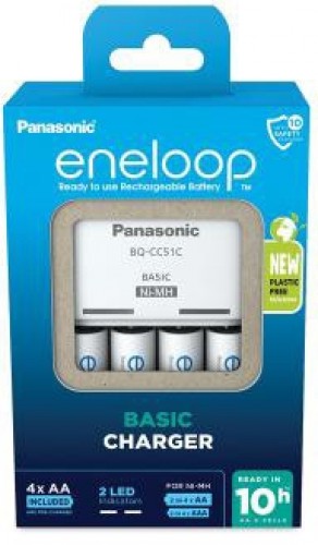 Panasonic Batteries Panasonic eneloop charger BQ-CC51 + 4x2000mAh image 1