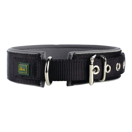 Dog collar Hunter Neoprene Reflect Black (39-46 cm) image 1