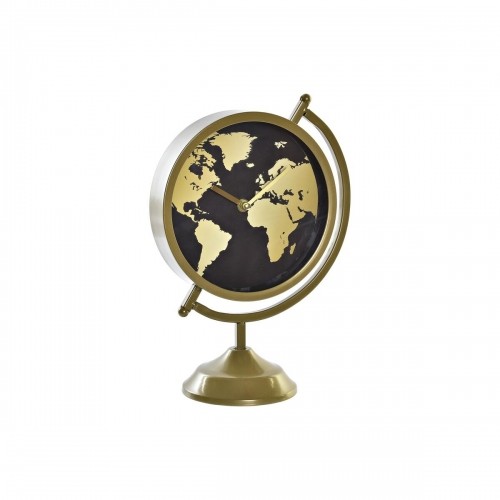 Настольные часы DKD Home Decor Стеклянный Позолоченный Металл Карта Мира (22 x 12 x 31 cm) image 1