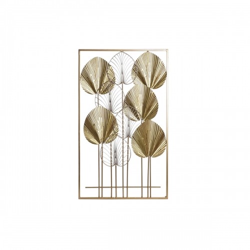 Настенный декор DKD Home Decor Позолоченный Металл Лист растения (54 x 5 x 91,5 cm) image 1