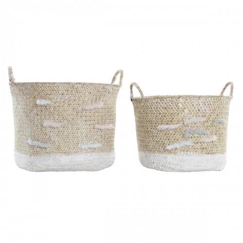 Basket set DKD Home Decor Polyester Natural Fibre (33 x 33 x 24 cm) image 1