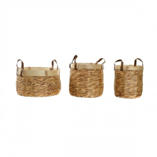 Basket set DKD Home Decor Bamboo Tropical 40 x 40 x 24 cm image 1