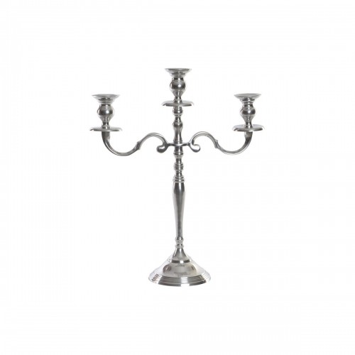 Candle Holder DKD Home Decor Silver Aluminium (34 x 12 x 41 cm) (3 Pieces) image 1