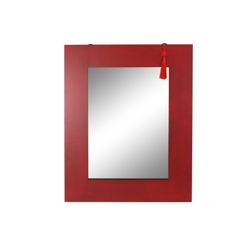 Настенное зеркало DKD Home Decor Зеркало Ель Красный Чёрный MDF (70 x 2 x 90 cm) image 1
