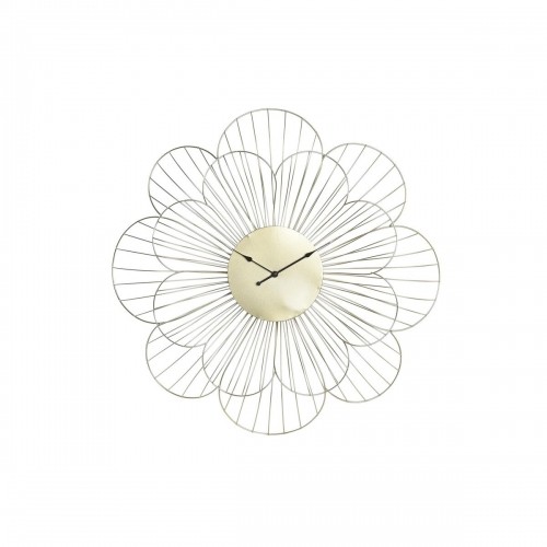 Настенное часы DKD Home Decor Цветок Позолоченный Металл (57 x 4 x 57 cm) image 1