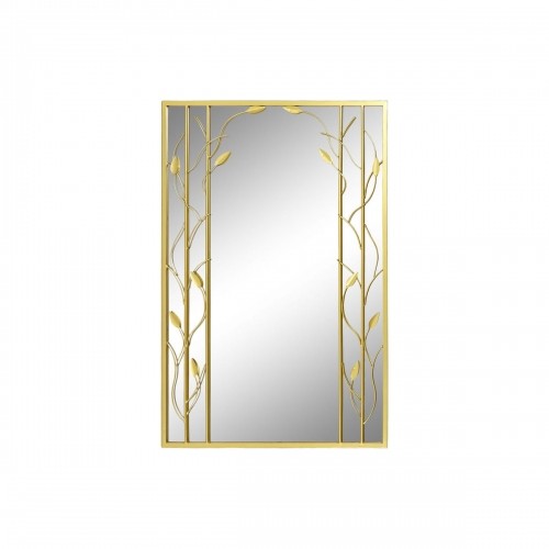 Настенное зеркало DKD Home Decor Зеркало Позолоченный Металл Лист растения (60 x 2 x 90 cm) image 1