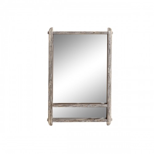 Настенное зеркало DKD Home Decor Стеклянный Натуральный Древесина павловнии (47 x 8 x 70 cm) image 1