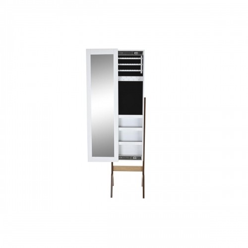 Rotaslietu statīvs DKD Home Decor spogulis Samts MDF Tradicionāls (35,7 x 35,8 x 154 cm) image 1