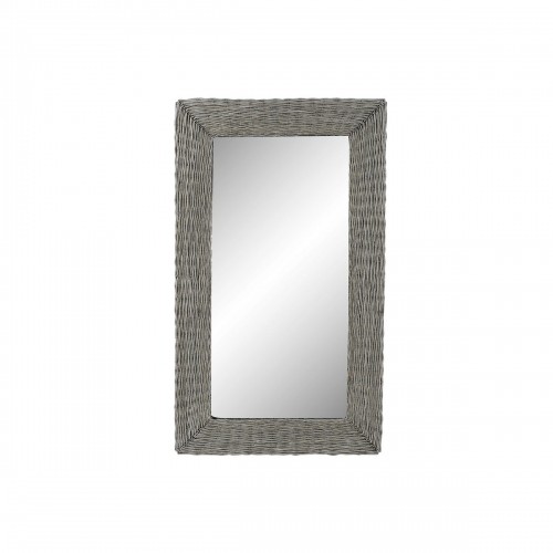 Настенное зеркало DKD Home Decor Зеркало Серый плетеный Cottage (87 x 4 x 147 cm) image 1