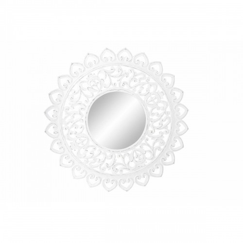 Настенное зеркало DKD Home Decor Стеклянный MDF Белый Mandala Индиец (90 x 2,5 x 90 cm) image 1
