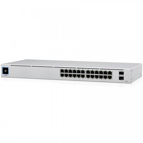 Ubiquiti USW-24-POE Gigabit Layer 2 switch with twenty-four Gigabit Ethernet ports including sixteen auto-sensing 802.3at PoE+ ports, and two SFP ports image 1