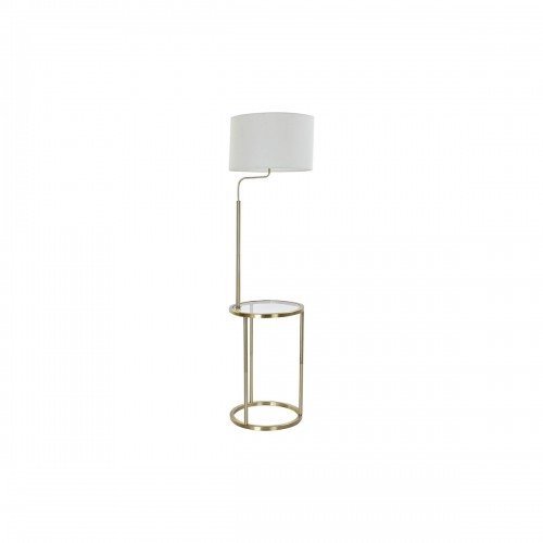 Grīdas lampa DKD Home Decor Bronza Metāls Poliesters Lins Balts Glam (43,5 x 40 x 154 cm) image 1