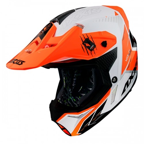 Axxis Helmets, S.a. Wolf Star Track (M) A4 FluorOrange ķivere image 1