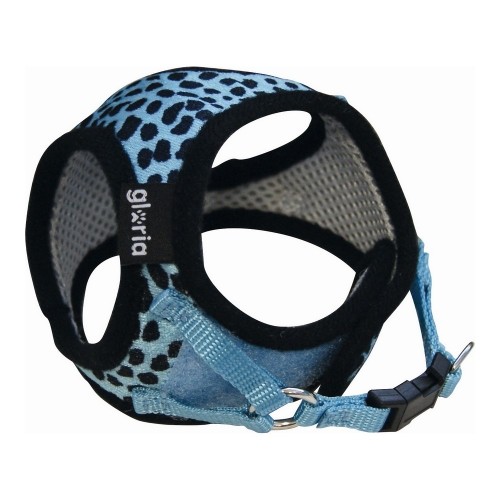 Dog Harness Gloria Leopard M 27-35 cm Blue image 1