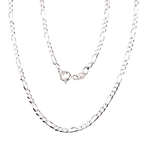Серебряная цепочка Фигаро 2,2 мм , алмазная обработка граней #2400105, Серебро	925°, длина: 50 см, 5.6 гр. image 1