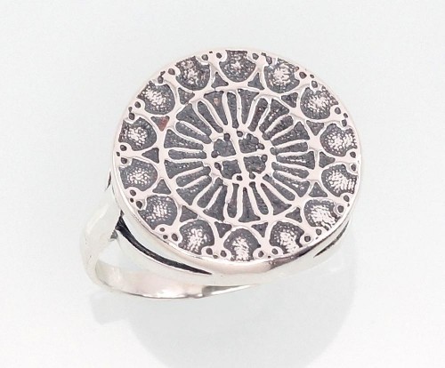 Серебряное кольцо #2101396(POx-Bk), Серебро	925°, оксид (покрытие), Размер: 17.5, 4.2 гр. image 1