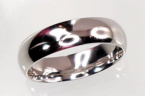 Sudraba laulību gredzens #2100710(PRh-Gr), Sudrabs	925°, rodijs (pārklājums), Izmērs: 20.5, 4.4 gr. image 1