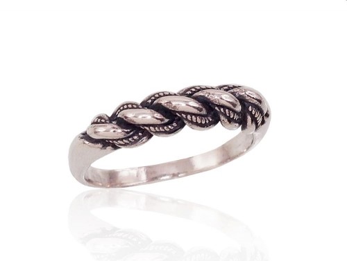 Серебряное кольцо #2100004(POx-Bk), Серебро	925°, оксид (покрытие), Размер: 22, 5.2 гр. image 1