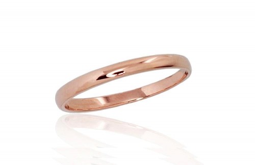 Золотое обручальное кольцо #1100541(Au-R), Красное Золото	585°, Размер: 17.5, 1.32 гр. image 1