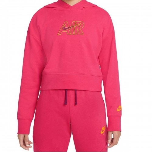 Толстовка с капюшоном для девочек  CROP HOODIE  Nike DM8372 666  Розовый image 1