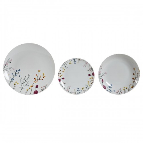 Pusdienas Aprīkojuma Komplekts DKD Home Decor Цветы Porcelāns (18 pcs) image 1