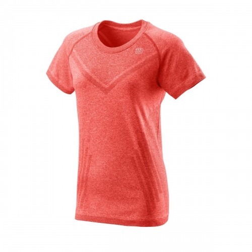 Wilson W POWER SEAMLESS CREW Hot Coral Heather image 1