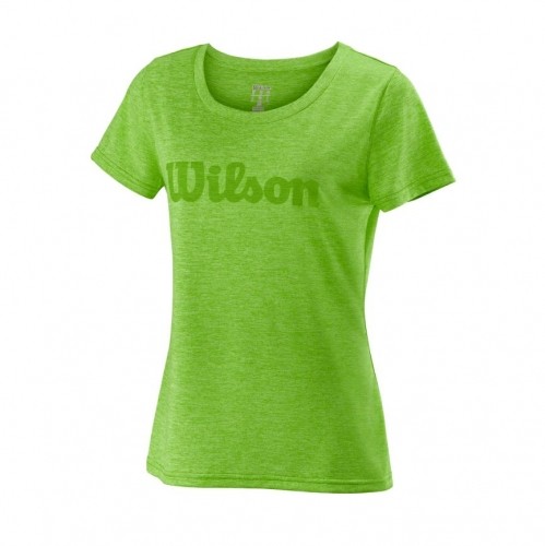 Wilson W T-SHIRT UWII SCRIPT TECH TEE BLADE GREEN image 1