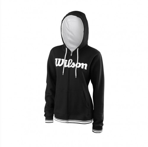 Wilson TEAM SCRIPT FZ HOODY BLACK image 1